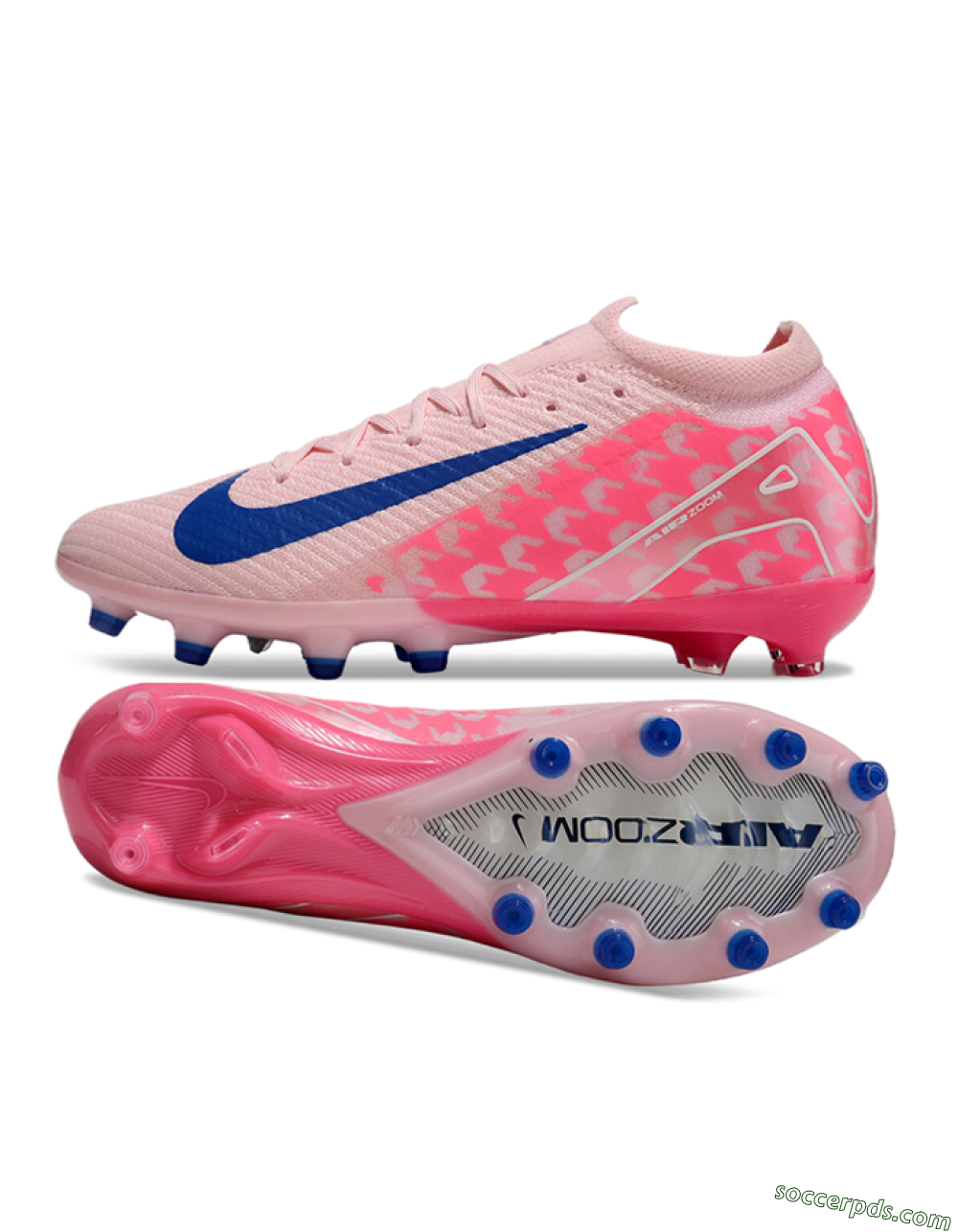 Nike Air Zoom Mercurial Vapor 16 Elite AG Low-Tops Football Boots - Pink/Blue/White 0
