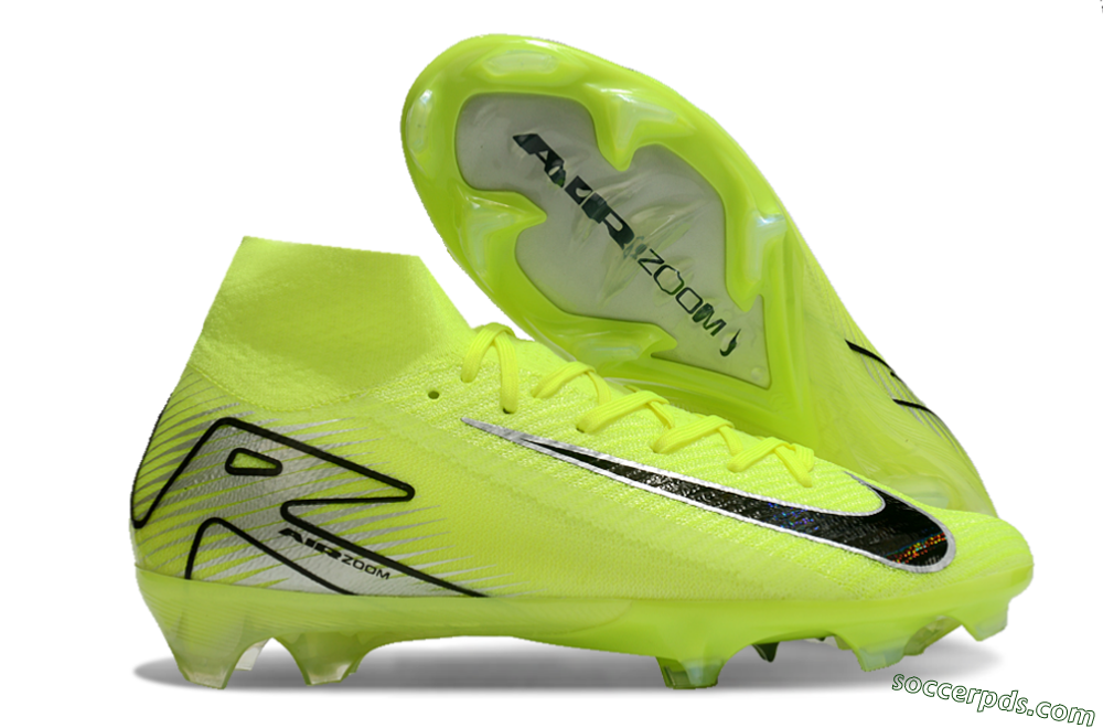 Nike Air Zoom Mercurial Superfly 10 Elite FG High-Tops Football Boots - Yellow/Black/Silver 1