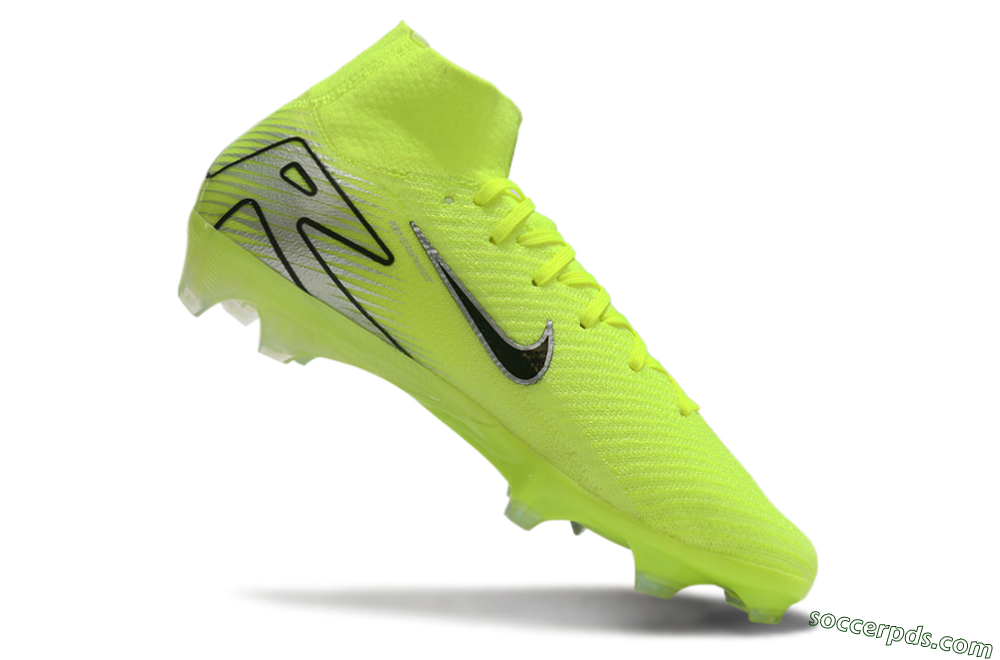 Nike Air Zoom Mercurial Superfly 10 Elite FG High-Tops Football Boots - Yellow/Black/Silver 4