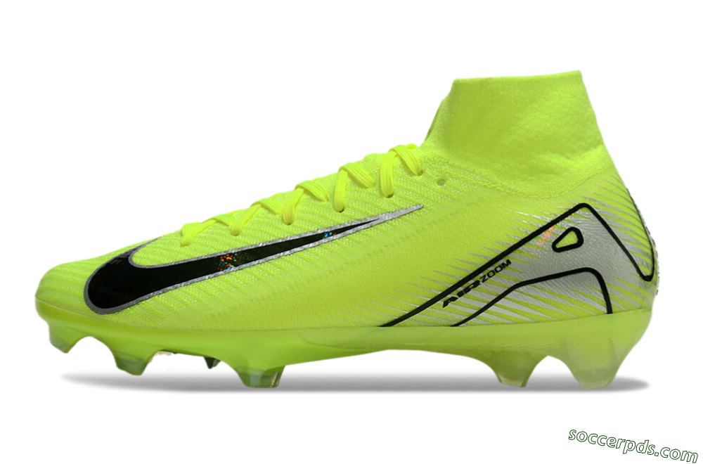 Nike Air Zoom Mercurial Superfly 10 Elite FG High-Tops Football Boots - Yellow/Black/Silver 2