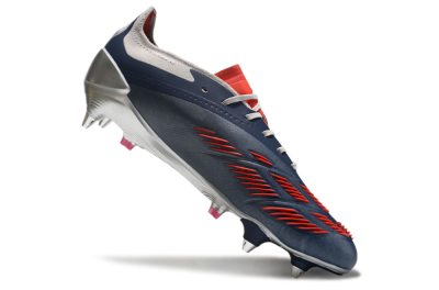Adidas Predator 24 Elite SG Low-Tops Football Boots - Silver/Blue/Red