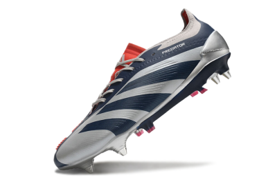 Adidas Predator 24 Elite SG Low-Tops Football Boots - Silver/Blue/Red