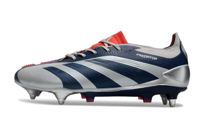 Adidas Predator 24 Elite SG Low-Tops Football Boots - Silver/Blue/Red
