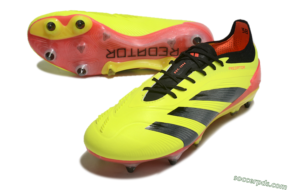 Adidas Predator 24 Elite SG Low-Tops Football Boots - Yellow/Black/Red 3