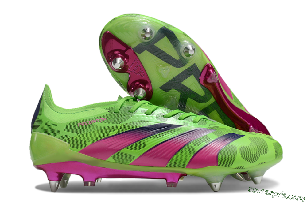 Adidas Predator 24 Elite SG Low-Tops Football Boots - Yellow/Purple/Pink 1