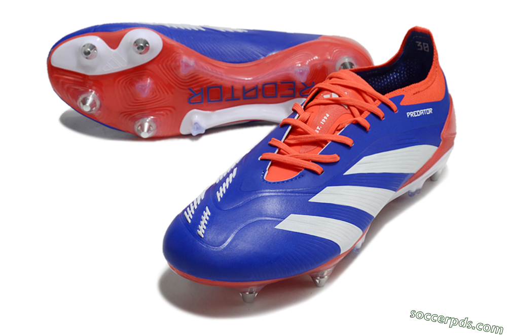 Adidas Predator Elite Foldover Tongue SG Low-Tops Football Boots - Blue/White/Red 3