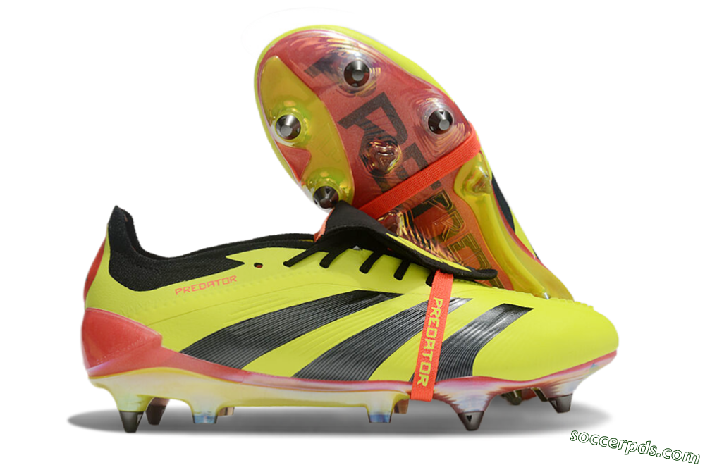 Adidas Predator Elite Foldover Tongue SG Low-Tops Football Boots - Yellow/Black/Red 1