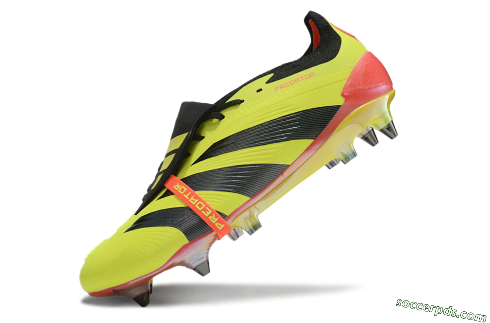 Adidas Predator Elite Foldover Tongue SG Low-Tops Football Boots - Yellow/Black/Red 5