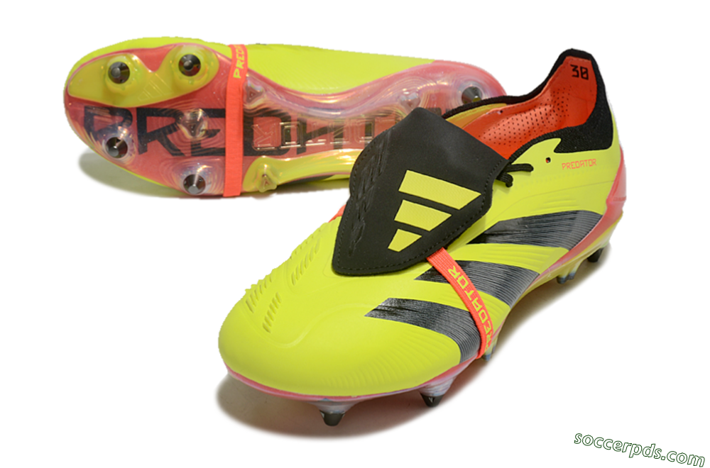 Adidas Predator Elite Foldover Tongue SG Low-Tops Football Boots - Yellow/Black/Red 3