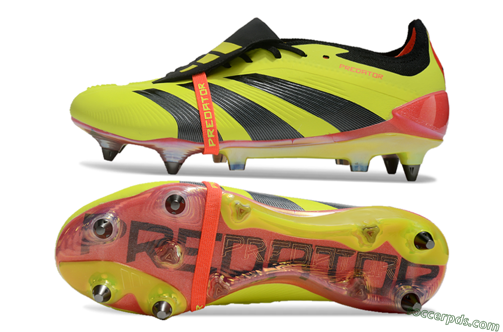 Adidas Predator Elite Foldover Tongue SG Low-Tops Football Boots - Yellow/Black/Red 0