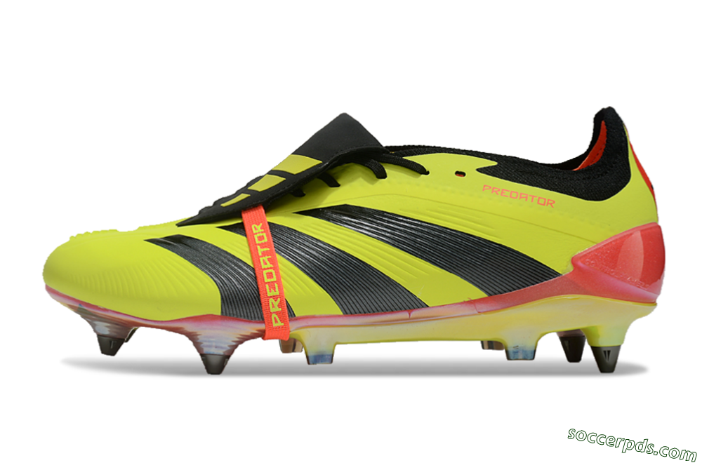 Adidas Predator Elite Foldover Tongue SG Low-Tops Football Boots - Yellow/Black/Red 2