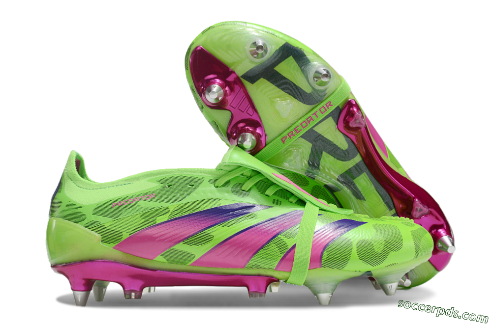 Adidas Predator Elite Foldover Tongue SG Low-Tops Football Boots - Yellow/Purple/Pink 1
