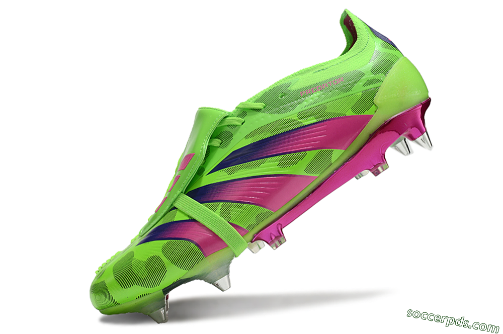 Adidas Predator Elite Foldover Tongue SG Low-Tops Football Boots - Yellow/Purple/Pink 5
