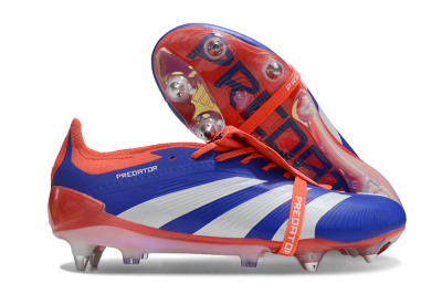 Adidas Predator Elite Foldover Tongue SG Low-Tops Football Boots - Blue/White/Red