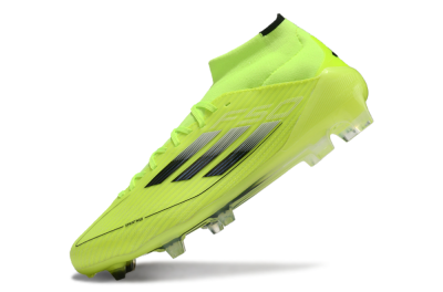 Adidas F50 Elite Mid FG High-Tops Football Boots - Yellow/Blue/White