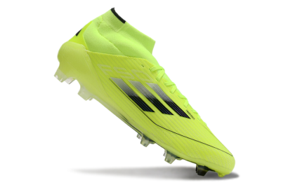 Adidas F50 Elite Mid FG High-Tops Football Boots - Yellow/Blue/White