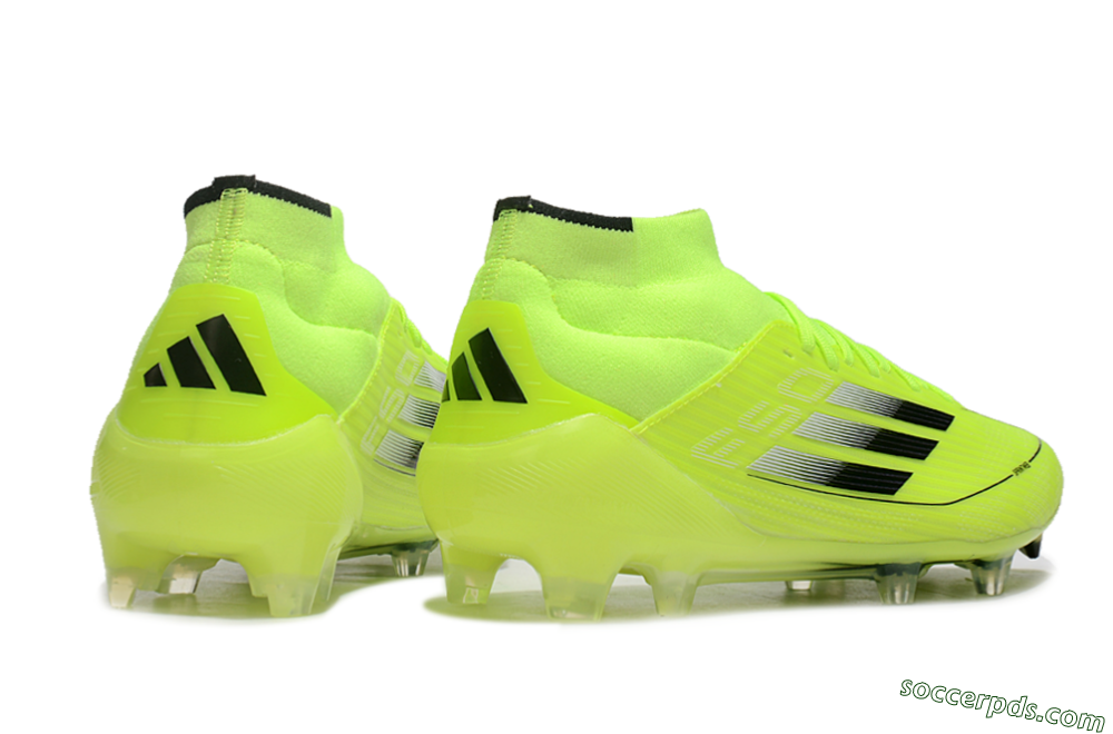 Adidas F50 Elite Mid FG High-Tops Football Boots - Yellow/Blue/White 6