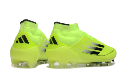 Adidas F50 Elite Mid FG High-Tops Football Boots - Yellow/Blue/White