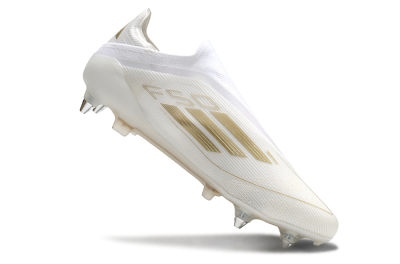 Adidas F50 Elite Laceless SG Low-Tops Football Boots - White/Gold