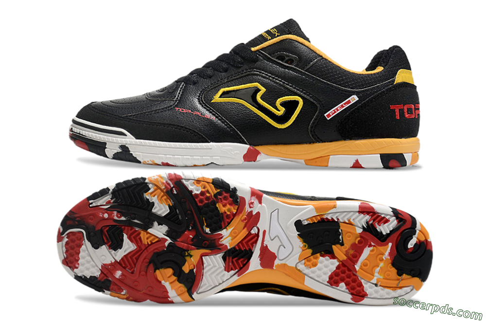 Joma Top Flex IC Low-Tops Football Shoes - Black/Yellow/Red 0