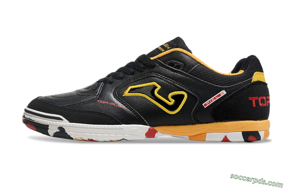 Joma Top Flex IC Low-Tops Football Shoes - Black/Yellow/Red 2