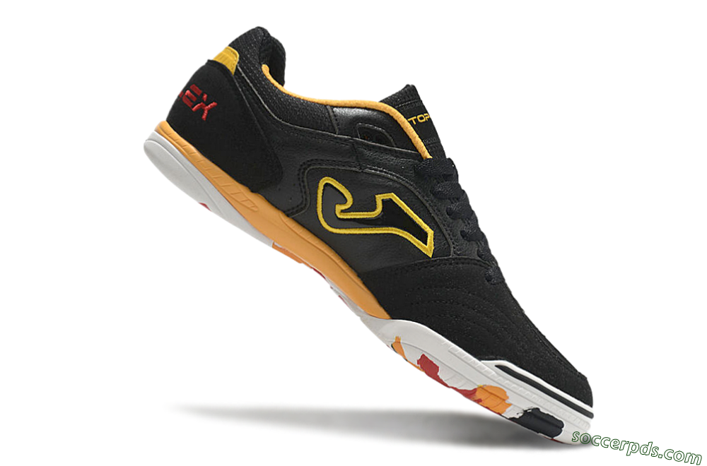 Joma Top Flex IC Low-Tops Football Shoes - Black/Yellow/Red 4