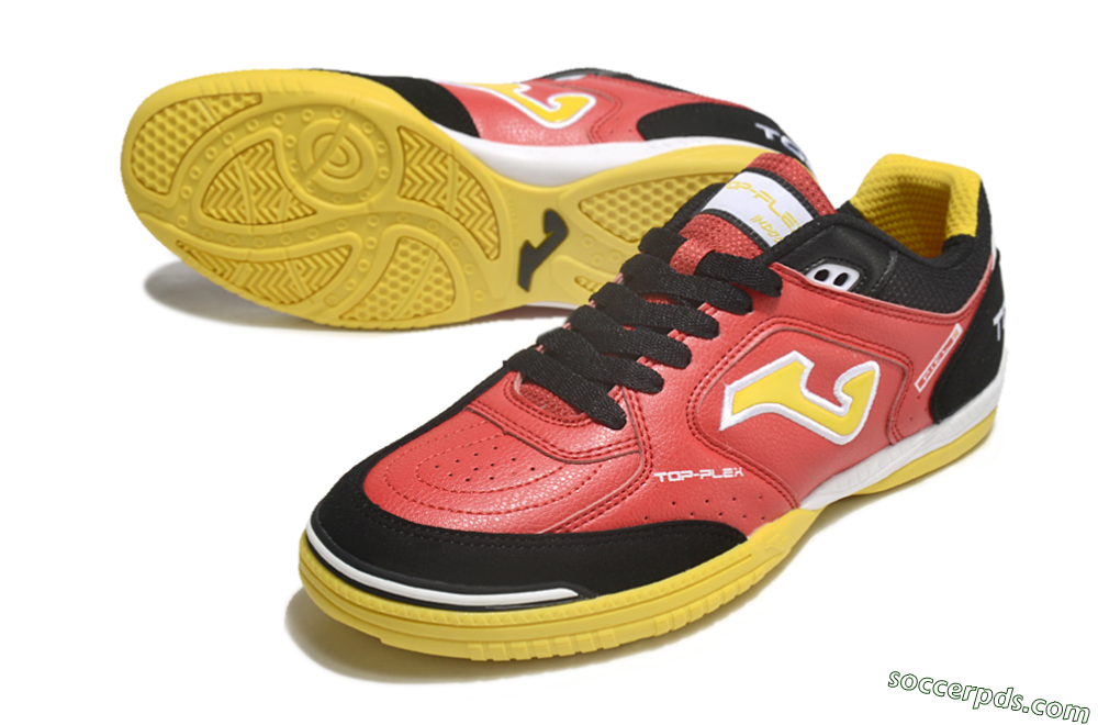 Joma Top Flex IC Low-Tops Football Shoes - Red/Yellow/Black 3