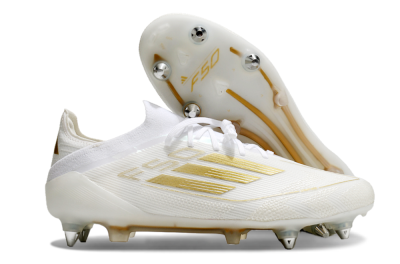 Adidas F50 Elite SG Low-Tops Football Boots - White/Gold