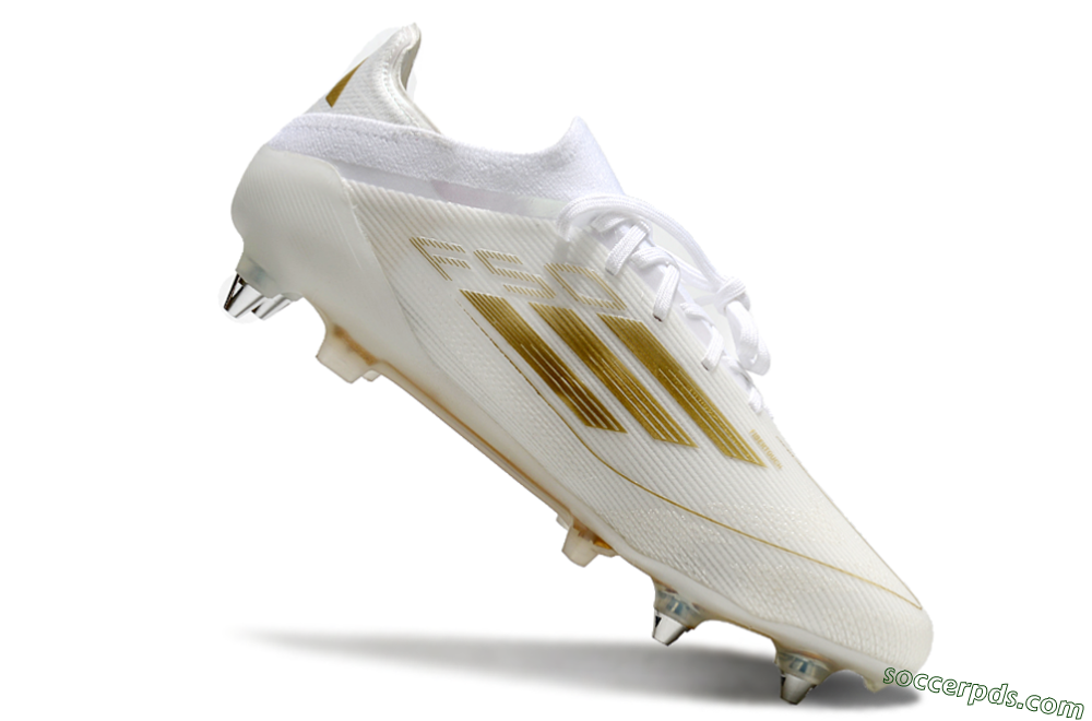 Adidas F50 Elite SG Low-Tops Football Boots - White/Gold 4
