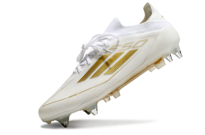 Adidas F50 Elite SG Low-Tops Football Boots - White/Gold