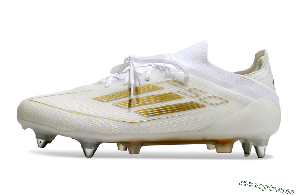 Adidas F50 Elite SG Low-Tops Football Boots - White/Gold 2