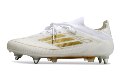 Adidas F50 Elite SG Low-Tops Football Boots - White/Gold