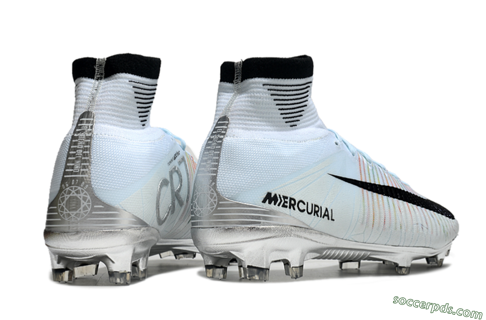 Nike Zoom Superfly 5 Elite FG High-Tops Football Boots - Blue/Black/Rainbow 6