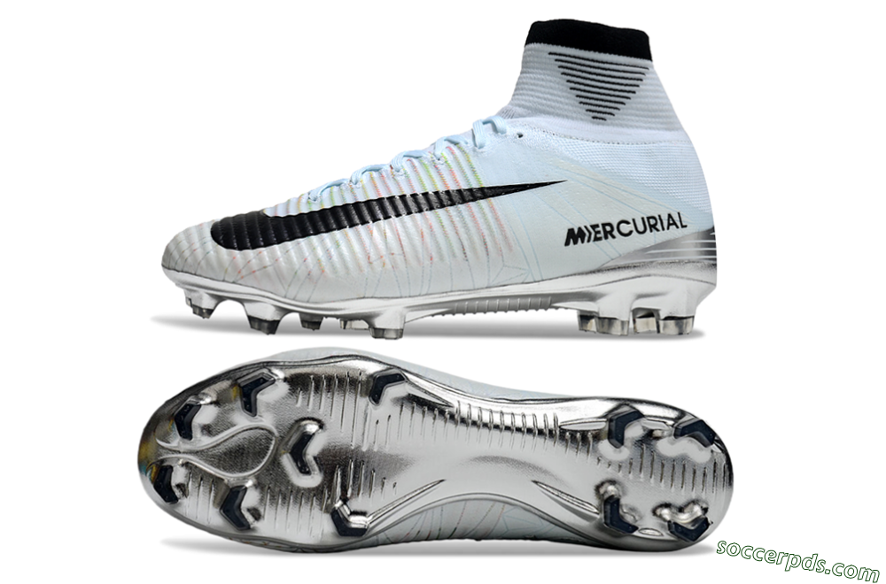 Nike Zoom Superfly 5 Elite FG High-Tops Football Boots - Blue/Black/Rainbow 0