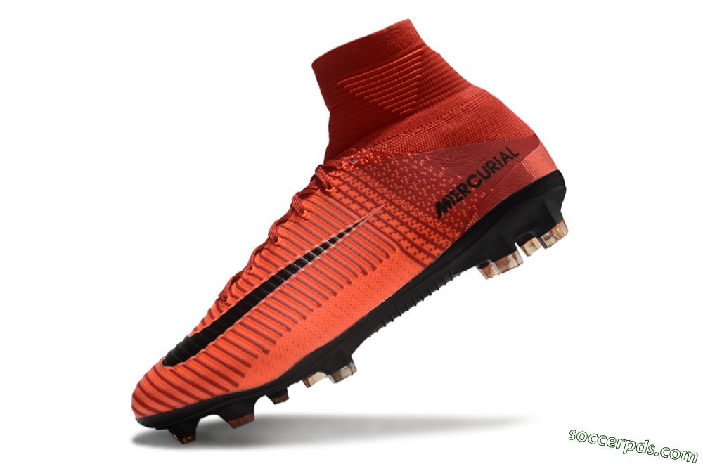 Nike Zoom Superfly 5 Elite FG High-Tops Football Boots - Red/Black 5
