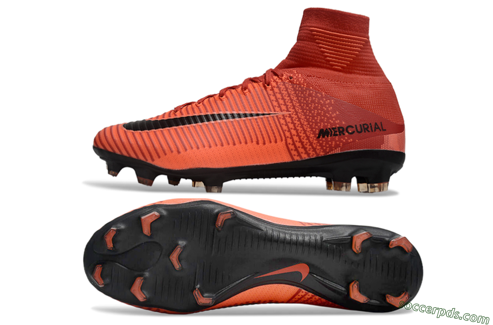 Nike Zoom Superfly 5 Elite FG High-Tops Football Boots - Red/Black 0