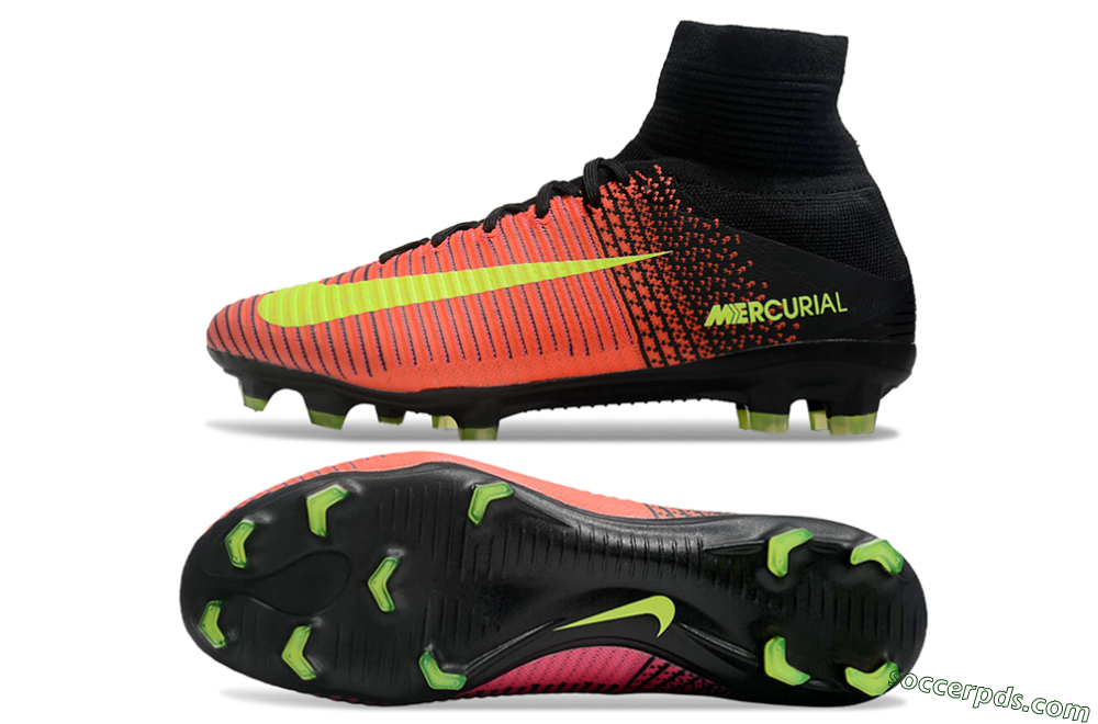 Nike Zoom Superfly 5 Elite FG High-Tops Football Boots - Red/Black/Yellow 0