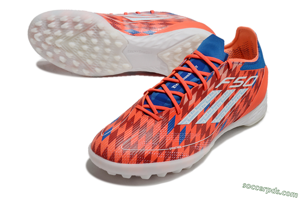 Adidas F50 Pro TF Low-Tops Football Shoes - Red/White/Blue 3