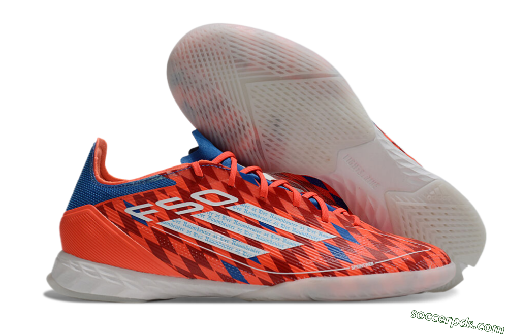 Adidas F50 Pro IC Low-Tops Football Shoes - Red/White/Blue 1