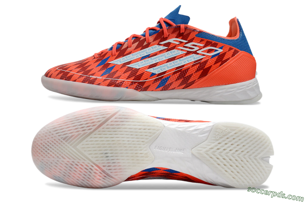 Adidas F50 Pro IC Low-Tops Football Shoes - Red/White/Blue 0