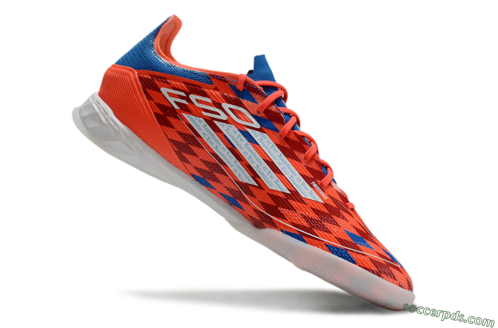 Adidas F50 Pro IC Low-Tops Football Shoes - Red/White/Blue 4