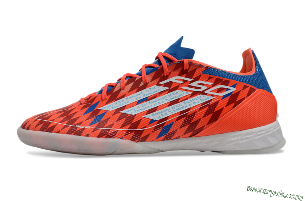 Adidas F50 Pro IC Low-Tops Football Shoes - Red/White/Blue 2