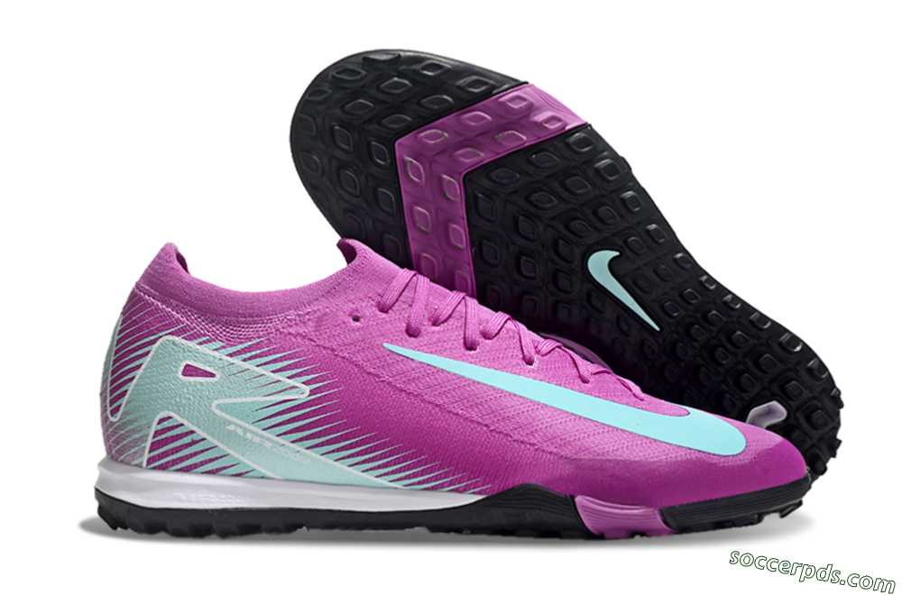 Nike Air Zoom Mercurial Vapor 16 Elite TF Low-Tops Football Shoes - Pink/Jade/White 1