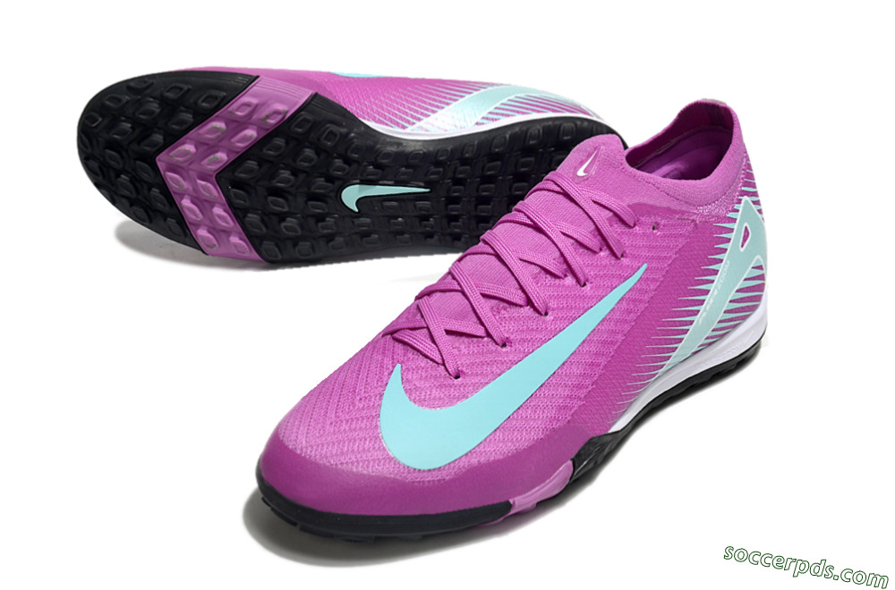 Nike Air Zoom Mercurial Vapor 16 Elite TF Low-Tops Football Shoes - Pink/Jade/White 3