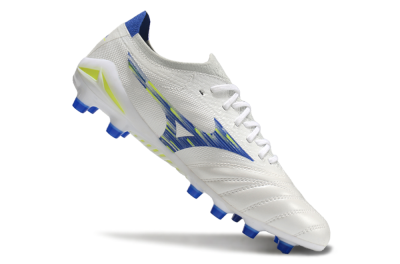 Mizuno Morelia Neo 4 FG Low-Tops Football Boots - White/Blue/Yellow