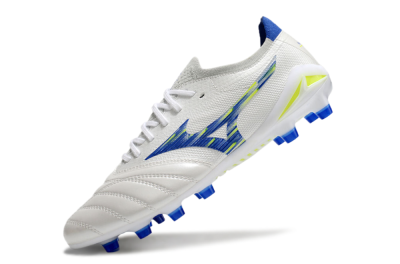 Mizuno Morelia Neo 4 FG Low-Tops Football Boots - White/Blue/Yellow