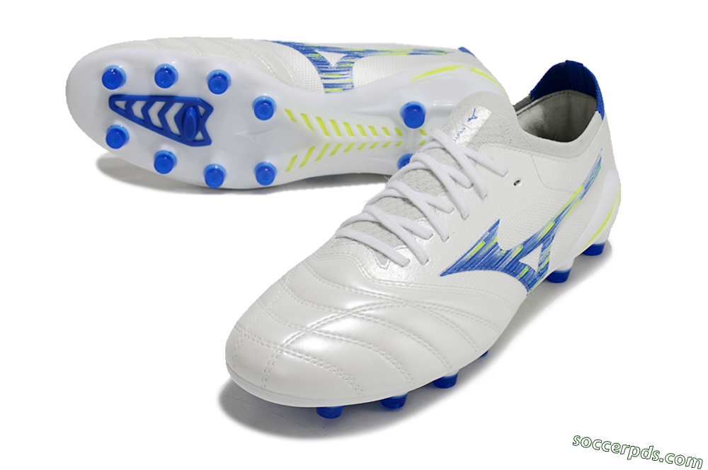 Mizuno Morelia Neo 4 FG Low-Tops Football Boots - White/Blue/Yellow 3
