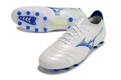 Mizuno Morelia Neo 4 FG Low-Tops Football Boots - White/Blue/Yellow