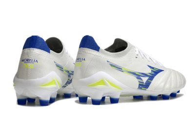 Mizuno Morelia Neo 4 FG Low-Tops Football Boots - White/Blue/Yellow