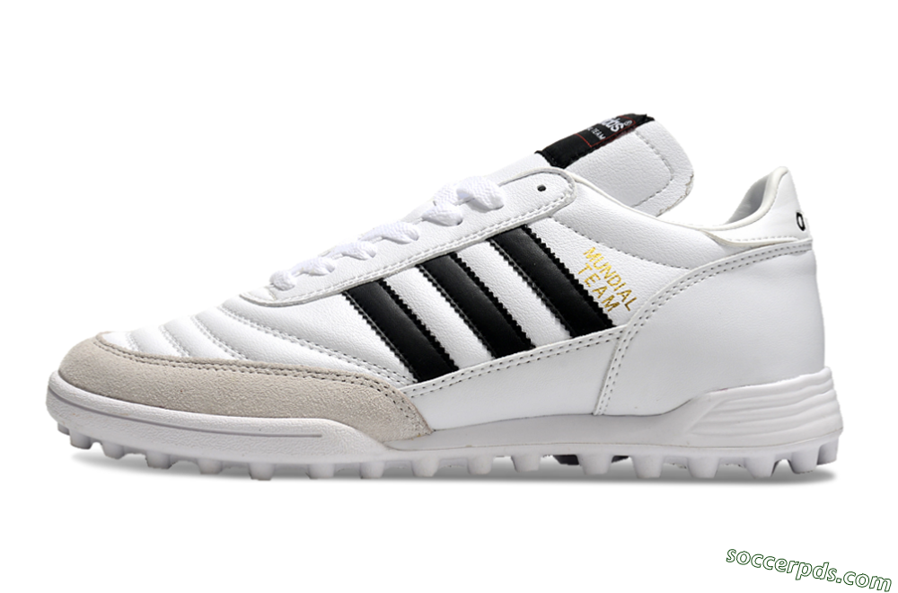Adidas Mundial Team Astro TF Low-Tops Football Shoes - White/Black/Gold 2